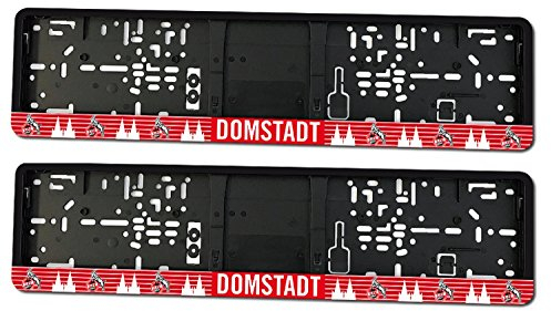 1. FC Köln Kennzeichenhalter/Nummernschildhalter/Kennzeichenverstärker Domstadt 2er Set - Plus gratis Aufkleber Forever Köln