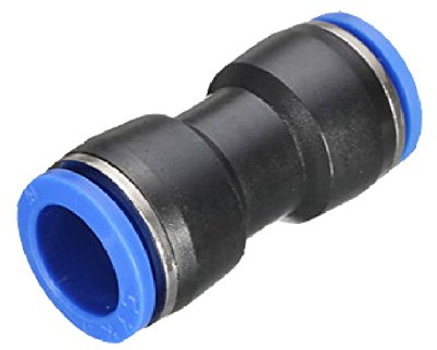 1 x Straight Butt 4mm Connector Speed Push Fit for Pneumatic Air, Water & Fuel Hoses
