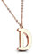 Bungsa BUCHSTABE D Kette Rosegold - BUCHSTABEN-ANHÄNGER D Halskette in Rosegold - Alphabet Kette rosé - aus Edelstahl - Schmuck für Damen, Kinder & Herren