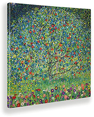 Giallobus - Gemälde - Gustav Klimt - Apfelbaum I - Leinwand mit Standardrahmen - 100x100 - Bereit zum Aufhängen - Moderne Gemälde für zu Hause