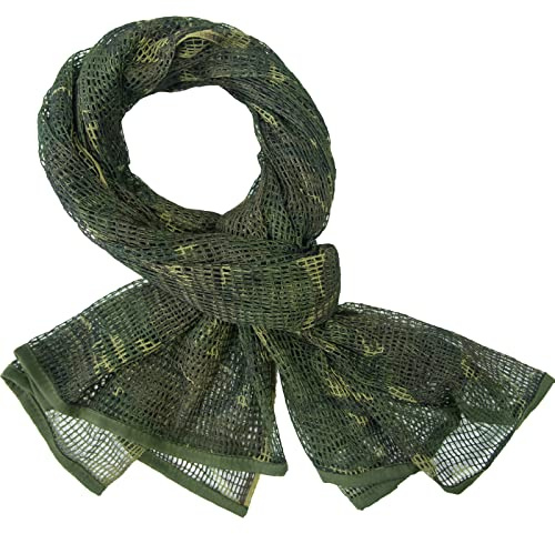 Tongcamo Netzschal Camo Schal für Sport Wargame Freizeit und andere Outdoor Aktivitäten Tarnnetz Schal Tarnschal Tarnung