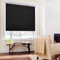 Verdunklungsrollo ohne Bohren Rollos für Fenster B75 x H150 cm (Stoffbreite 70cm) Schwarz Thermo Rollo Klemmfix Verdunkelungsrollo Seitenzugrollo Sicht-und Sonnenschutz Wandmontage