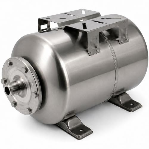 GT MARKET Réservoir pression à vessie horizontal en inox - 24 litres