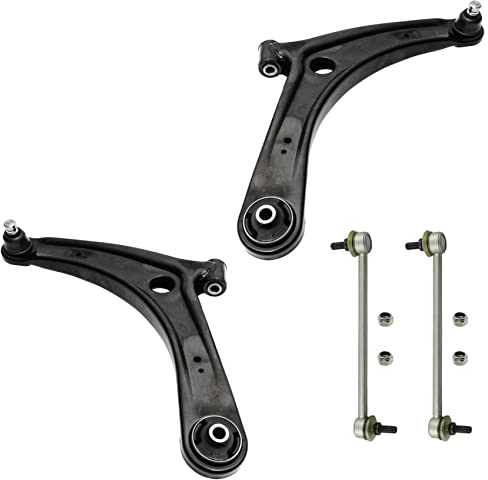 2x Querlenker 2x Koppelstange Vorderachse für Mitsubishi ASX Lancer MK8 Outlander für Citroen C-Crosser C4 Aircross für Peugeot 4007 4008