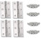 YOFASEN Charnière En Acier Inoxydable - Charniere Porte Pliant Charnière Connecteurs Paumelles Meuble Charnière avec M3.5 * 16mm Vis, Argent, 3 Pouces(66 * 37 * 1.0mm) - 4pcs