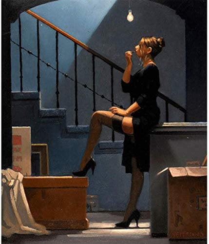 MKAN Puzzles Jigsaw 1000 Pieces, Wooden Puzzle Jigsaw-Jack Vettriano Portrait Oil Painting, Leisure Creative Crossword Game 50X75Cm