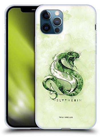 Head Case Designs Offizielle Harry Potter Slytherin Deathly Hallows XVI Gelhülle [Militärischer Schutzgrad] Kompatibel Mit Apple iPhone 12 / iPhone 12 Pro Und Kompatibel Mit MagSafe