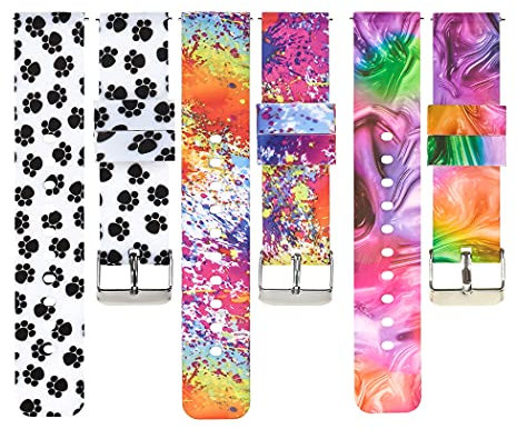 Baaletc Silikon Uhrenarmbänder 22mm 20mm 18mm Schnellverschluss Gummi Uhrenarmband Herren Damen Armband, Weiches Ersatzarmband für Smartwatch & Uhren