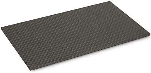 HOHXFYP 3 Placas de Fibra de Carbono, Hoja de Fibra de Carbono 3K de Alta Dureza, 75 X 125 X 0,5 mm a 3 mm, Tela de Sarga Mate Resistente a La Corrosi¨®n, Placa de Fibra de Carbono(75 * 125 * 0,5mm)
