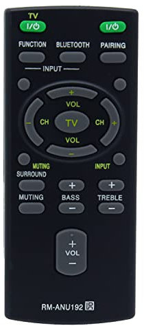 RM-ANU192 Remote Control Replacement for Sony Soundbar System HT-CT60BT SA-CT60BT RM-ANU191 HT-CT60BT SA-CT60BT