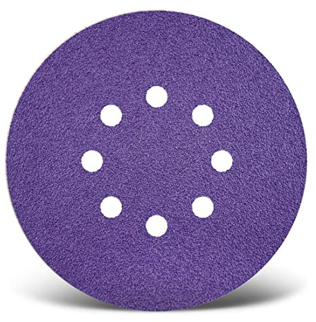 MENZER Titanium HD Klett-Schleifscheiben, 150 mm, 8-Loch, f. Exzenterschleifer, Keramik-Mix (50 Stk.) K40