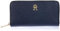 Tommy Hilfiger Damen Geldbörse Emblem Large mit Reißverschluss, Blau (Space Blue), Einheitsgröße