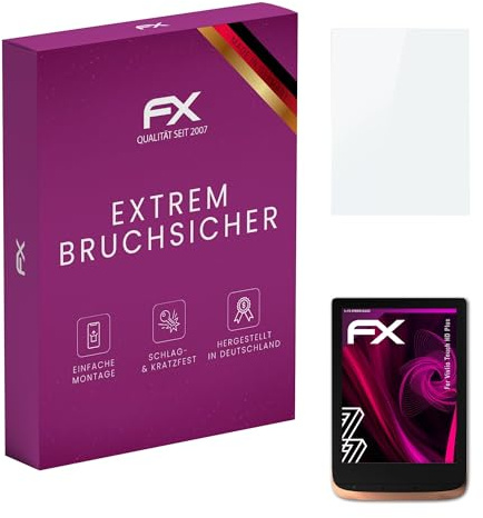 atFoliX Protection Écran Film de verre en plastique compatible avec Vivlio Touch HD Plus Verre film protecteur, 9H Hybrid-Glass FX Protection Écran en Verre trempé de plastique
