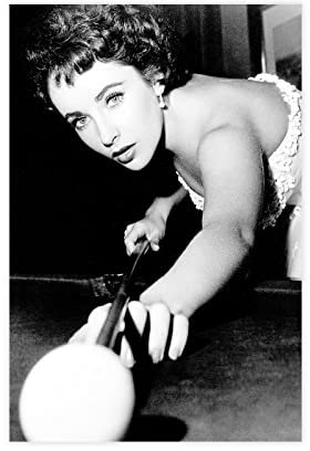 Elizabeth Taylor Monochromes Foto-Leinwand-Poster, Schlafzimmer, Dekoration, Sport, Landschaft, Büro, Raumdekoration, Geschenk, ungerahmt, 30 x 45 cm