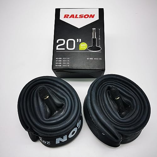 Ralson 2X Schlauch 20 Zoll | AV Ventil 35mm | 20x1.75/2.125 | ETRTO: 40 bis 57-406 | Fahrrad MTB BMX Schläuche
