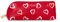 Kate Spade New York Federmäppchen mit Schulbedarf, Reißverschlusstasche inklusive 2 Bleistiften, Spitzer, Radiergummi und Lineal, Pinselstrich-Herzen, S, Klassisch