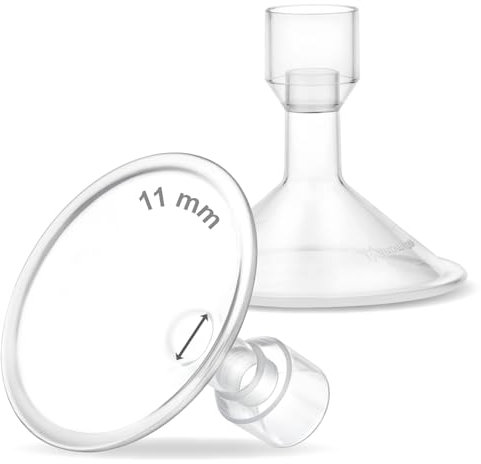 Maymom MyFit 11 mm Small Shields, Compatible with Medela Breast Pump- PersonalFit, Freestyle, Harmony, Maxi, Flex Connector, Connect to Widemouth/Narrow Connector, 2pcs
