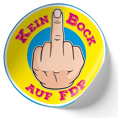 Finest Folia 2er Set Autoaufkleber Politik 10x10cm politische anti Sticker Aufkleber für Auto Kfz motorrad laptop fenster Selbstklebend R218 (13 FDP 1)