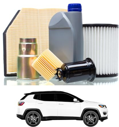 Tagliando compatibile con JEEP Compass 1.4 MultiAir 103 kw Benzina 2017-2024 - 5 Lt di olio + 3 Filtri