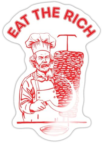 Karl Marx Eat The Rich Döner Kebap Sticker Aufkleber