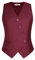 Belle Poque Rote Westen für Damen Elegante V-Ausschnitt Ärmellose Formelle Business Westen Weinrot L