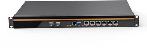 Partaker 1U Rackmount Firewall Hardware, OPNsense, VPN, Network Appliance, I9 13900, S12, AES-NI, 6 x I226-V 2.5Gbe, 2 x 10G SFP, 2 x USB3.0, COM, VGA, 32GB RAM, 1TB SSD
