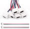 VISSQH 6 PCS USB Type-C Female Chassis,3A 4-pin USB C Soldering Jack,4 Wire USB C Panel Mount connector,24AWG USB C Pigtail Cable Extension Power Cable, with Card Buckle(White)