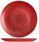 H&H-Regent, set 6 sottopiatti, piatti natalizi, in vetro, effetto glitter, rosso, 32 cm
