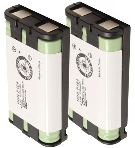 Cerepros 2-Pack HHR-P104 Replacement Battery Pack for Panasonic Cordless Phone HHR-P104A