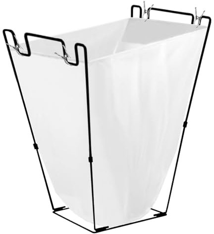 Bin Bag Holder, Heavy Duty Garden Bag Holder Frame Holds 30-45 Gallon Metal Rubbish Bin Frame with Reinforced Handles, Multi-use Trash Leaf Bag Holder for Kitchen, Bathroom, Garden, Outdoor, 1pcs
