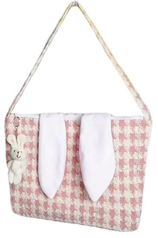 Easter Bunny Tote Bag, wiederverwendbar, mit Reißverschluss, modische Strandtasche, tragbar, lässig, für Damen, Mädchen, Easter Tote Bag, Reißverschluss, Easter Bunny Beach Bag, Easter Tote Bag