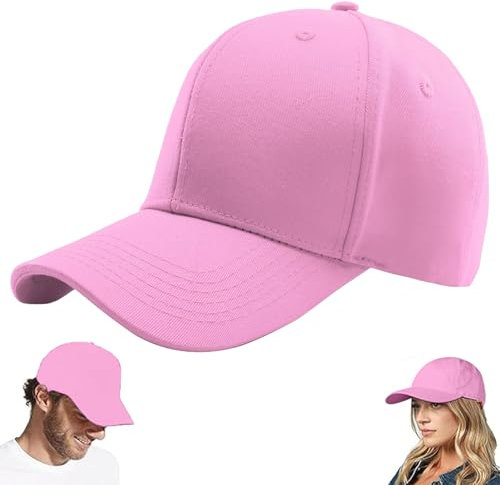 QEEROYO Berretto da Baseball, Cappellino Uomo Donna, Berretto da Baseball Casual, Unisex, per Sport all'Aria Aperta, Viaggi, Rosa