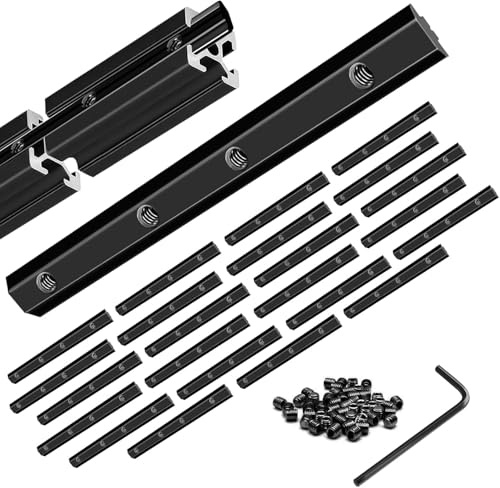 iMetrx 24 Stk 3030 Gerade Innenverbinder Aluminium Profil Eckverbinder Schwarz für 30x30 Aluminium Extrusion Profil