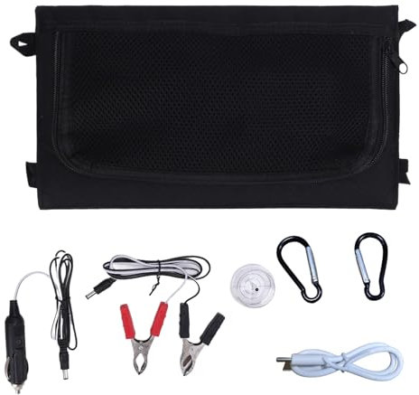 Solar Powered 3-Fold Bag, Solar Power Bank, Battery Generator Panel, Weather Resistant Material, Versatile Charging Options, 58x29cm/22.8x11.4inch, for Road Trip, Camping, Hiking