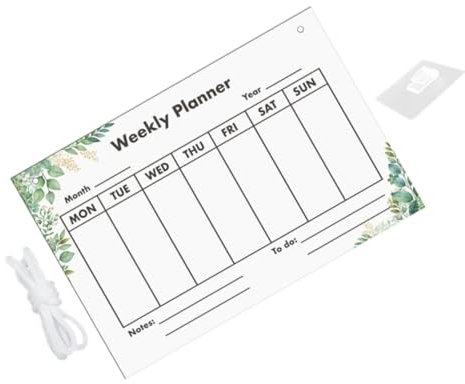 DOITOOL 1 Satz Notiztafel Leuchttafel Trocken Abwischbar Whiteboard Für Die Wand Klein Liste Großer Whiteboard-kalender, Trocken Abwischbar Memo-whiteboard Beachten Acryl