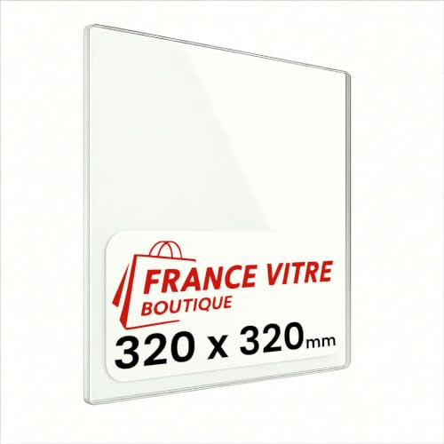 WAMSLER - Modell : nova - 320 x 320 x 4 mm - Kaminglas - Ofenglas - Ersatz-Kaminscheibe - feuerfestes Glas bis 800°C