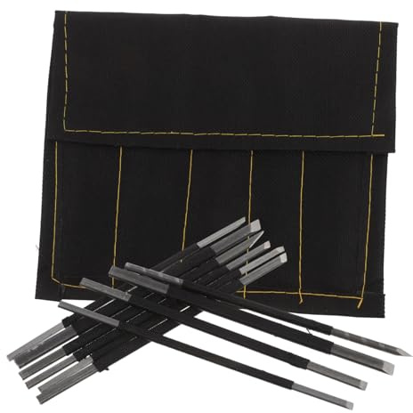 DIYEAH 10 Teiliges Präzisions-Steinmeißel-Set, Gravurwerkzeug Aus | Kohlenstoffstahl,Schnitzwerkzeuge für Stein Handgravur, mit Aufbewahrungskoffer für Handwerk