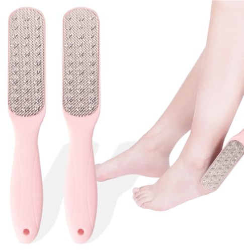 Rapeuse Pieds, 2 Pcs, Râpe Pieds Manuelle Double Face pour Peaux Mortes et Callosités - Outil de Pédicure pour Pierre Ponce Lavable et Réutilisable