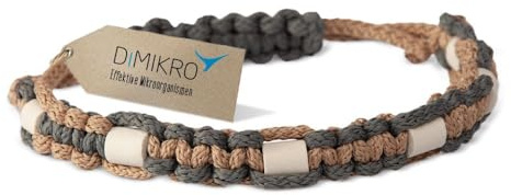 EM Keramik-Halsband mit Pipes für Hund & Katze - grau-beige - 25-35 cm | Mit grauen EM Keramik-Pipes ausgestattet - die Größe ist flexibel verstellbar - für angenehmes Tragen im Alltag