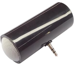 Hemobllo Mini Enceinte Portable 0,5 W en Plastique Prise Jack 3,5mm | Compatible Téléphone et Mp3, Alimentation par 2 Piles Aaa Non Incluses, Couleur Noire