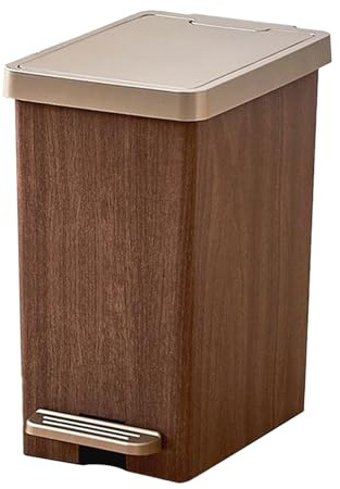 Nhujevkom Cubo De Basura Para Cocina - Cubo de Basura con Accionamiento con Pie para Hogar y Cocina - Papelera Fina Para Sala De Estar Baño Garaje Habitación Despacho Dormitorio