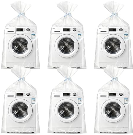 JiuXinYuKeJi 6 Pcs 90x120CM Extra Large Clear Plastic Storage Bags | Thick Waterproof Flat Plastic Bags, Luggage, Plush Toys, Home Moving, Garage and Warehouse Storage