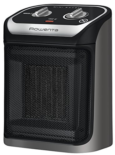 Rowenta SO9260F0 - Radiatore a soffiaggio in ceramica, mini Excel, riscaldamento supplementare, 2 impostazioni di temperatura calda, protezione da surriscaldamento, ventilazione fredda, ventola da