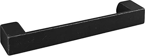 SIRO Möbelgriff Bad-Krozingen, Modern, Druckguss eisenfarbig getrommelt matt, 161 mm x 27 mm x 20 mm, LA 128 mm, 2157-161ZN78