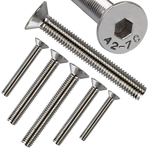 Stahlia Senkkopfschrauben M6 x 40 mm Edelstahl (50 Stück) Innensechskant Vollgewinde DIN 7991 Edelstahlschrauben Schrauben Set Senkschraube