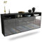 Dekati Sideboard Bellevue hängend (180x77x35cm) Korpus anthrazit matt - Front Hochglanz Grau - Push to Open - Leichtlaufschienen
