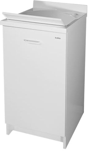 Montegrappa Mobile Lavatoio 45x50x85cm Anta ASSE in Termoplastico Edilla Bianco Sinistra con Cesto