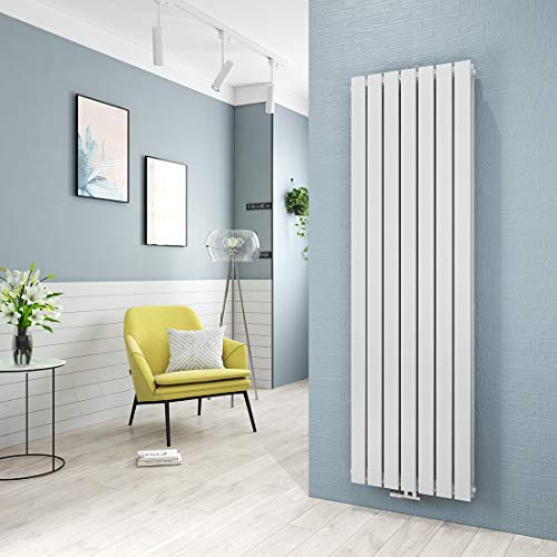 Heilmetz Heizkörper Flach Design Vertikal Paneelheizkörper 1800 x 540 mm Weiß Doppellagig Mittelanschluss Heizung
