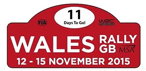 Aufkleber Fia WRC Rallye DE Walles 2015 PR349 Walles Rally GB