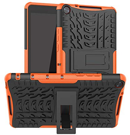Hülle® Firmness Funda Carcasa Case Cover Caso con Kickstand Compatible para Huawei MediaPad M5 Lite 8(Naranja)